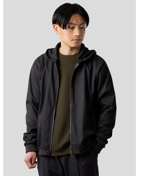 narifuri（ナリフリ）の「フランネルニットZIPパーカー（パーカー・メンズ・ブラウン/チャコール・X-LARGE/LARGE/MEDIUM/SMALL）」の3枚目の写真