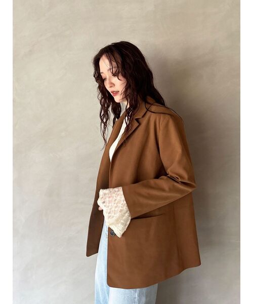 LAGUNAMOON（ラグナムーン）の「スエードライクジャケット（テーラードジャケット・レディース・ブラウン/キャメル・FREE）」の22枚目の写真
