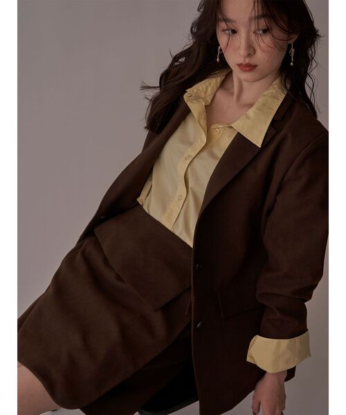 セール】スエードライクジャケット（テーラードジャケット