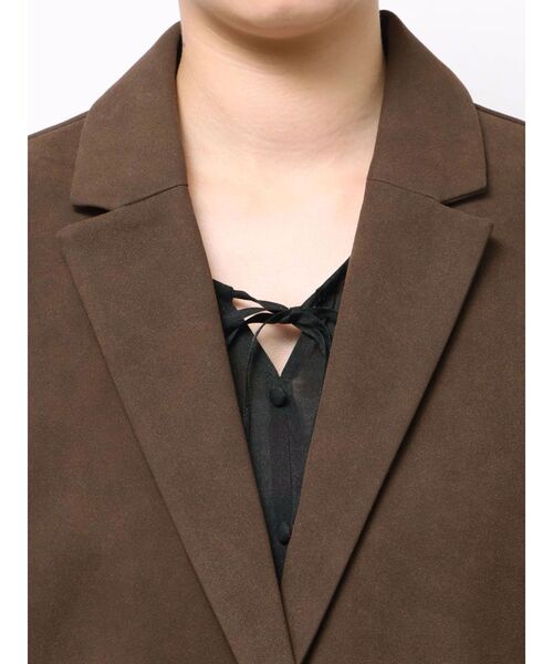 LAGUNAMOON（ラグナムーン）の「スエードライクジャケット（テーラードジャケット・レディース・ブラウン/キャメル・FREE）」の4枚目の写真