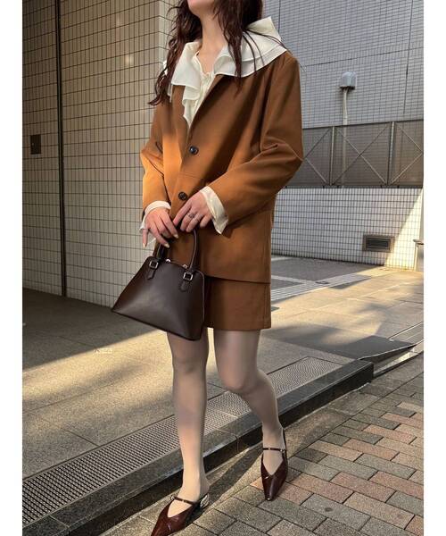 セール】スエードライクジャケット（テーラードジャケット