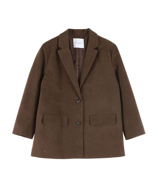 LAGUNAMOON（ラグナムーン）の「スエードライクジャケット（テーラードジャケット・レディース・ブラウン/キャメル・FREE）」の3枚目の写真