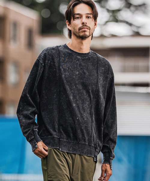 CAMBIO(カンビオ)の「mlt5327-Heavy oz Jersey Chemical Washe Cut sew カットソー(Tシャツ/カットソー・メンズ・ブラック/ネイビー/グレー・M/L)」の2枚目の写真