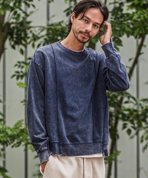 CAMBIO(カンビオ)の「mlt5327-Heavy oz Jersey Chemical Washe Cut sew カットソー(Tシャツ/カットソー・メンズ・ブラック/ネイビー/グレー・M/L)」の4枚目の写真