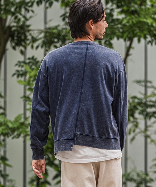 CAMBIO(カンビオ)の「mlt5327-Heavy oz Jersey Chemical Washe Cut sew カットソー(Tシャツ/カットソー・メンズ・ブラック/ネイビー/グレー・M/L)」の6枚目の写真