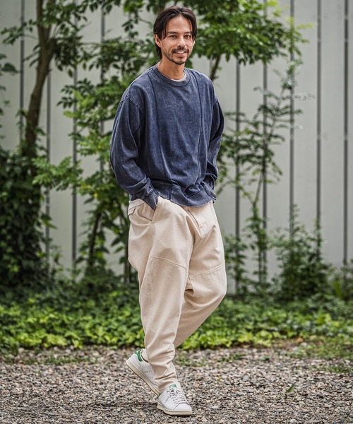 CAMBIO(カンビオ)の「mlt5327-Heavy oz Jersey Chemical Washe Cut sew カットソー(Tシャツ/カットソー・メンズ・ブラック/ネイビー/グレー・M/L)」の7枚目の写真
