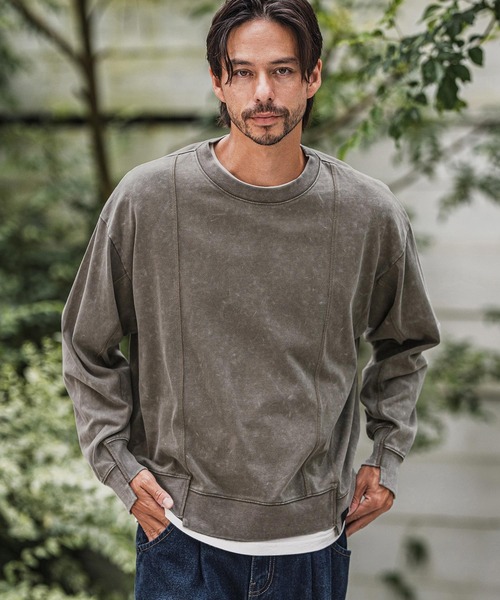 CAMBIO(カンビオ)の「mlt5327-Heavy oz Jersey Chemical Washe Cut sew カットソー(Tシャツ/カットソー・メンズ・ブラック/ネイビー/グレー・M/L)」の10枚目の写真