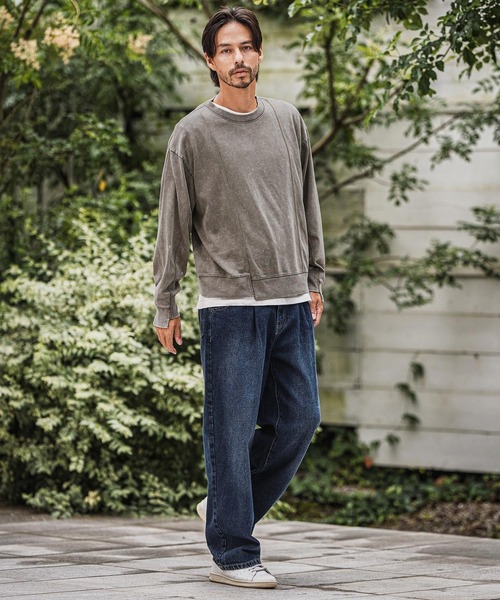 CAMBIO(カンビオ)の「mlt5327-Heavy oz Jersey Chemical Washe Cut sew カットソー(Tシャツ/カットソー・メンズ・ブラック/ネイビー/グレー・M/L)」の12枚目の写真