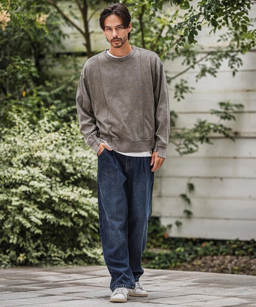 CAMBIO(カンビオ)の「mlt5327-Heavy oz Jersey Chemical Washe Cut sew カットソー(Tシャツ/カットソー・メンズ・ブラック/ネイビー/グレー・M/L)」の13枚目の写真