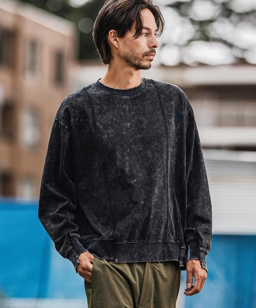 CAMBIO(カンビオ)の「mlt5327-Heavy oz Jersey Chemical Washe Cut sew カットソー(Tシャツ/カットソー・メンズ・ブラック/ネイビー/グレー・M/L)」の16枚目の写真
