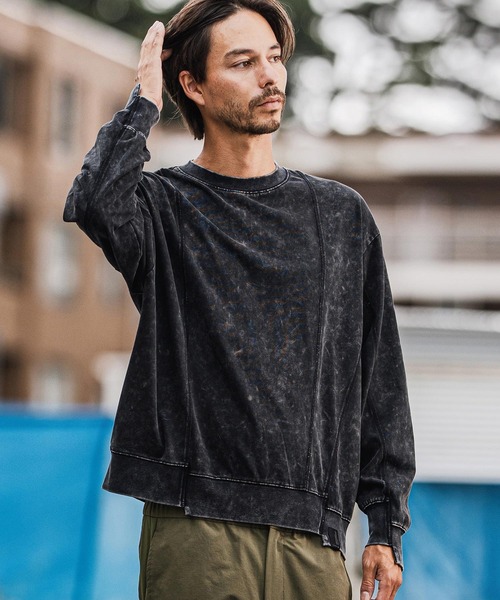 CAMBIO(カンビオ)の「mlt5327-Heavy oz Jersey Chemical Washe Cut sew カットソー(Tシャツ/カットソー・メンズ・ブラック/ネイビー/グレー・M/L)」の17枚目の写真