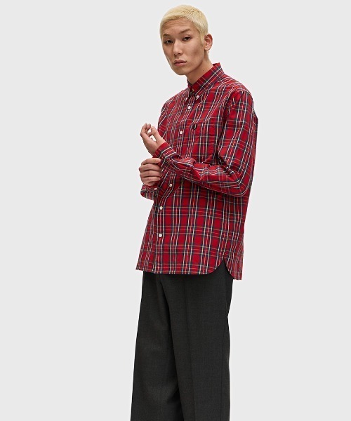 FRED PERRY（フレッドペリー）の「Stewart Tartan Shirt／スチュワートタータンシャツ（シャツ/ブラウス・メンズ・レッド・S/M/L）」の2枚目の写真