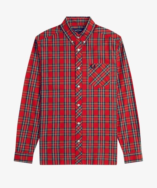 FRED PERRY（フレッドペリー）の「Stewart Tartan Shirt／スチュワートタータンシャツ（シャツ/ブラウス・メンズ・レッド・S/M/L）」の15枚目の写真