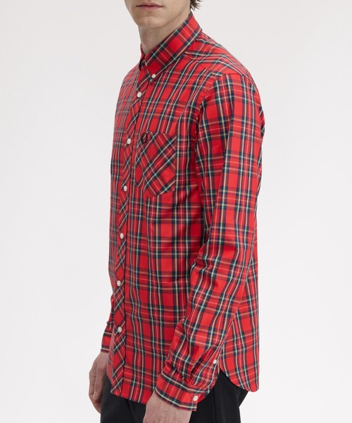 FRED PERRY（フレッドペリー）の「Stewart Tartan Shirt／スチュワートタータンシャツ（シャツ/ブラウス・メンズ・レッド・S/M/L）」の8枚目の写真