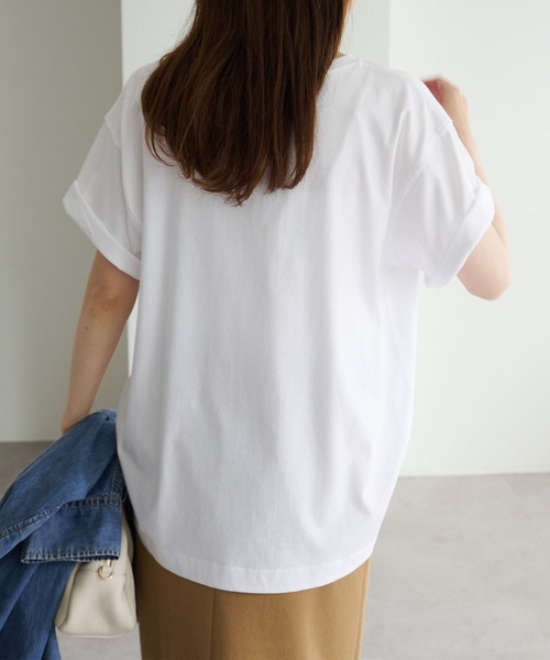 PUAL CE CIN(ピュアルセシン)の「機能素材フォトプリントTシャツ(Tシャツ/カットソー・レディース・ホワイト/グレー/オフホワイト/キャメル・FREE)」の7枚目の写真