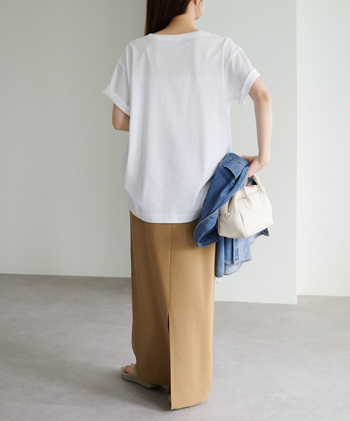PUAL CE CIN(ピュアルセシン)の「機能素材フォトプリントTシャツ(Tシャツ/カットソー・レディース・ホワイト/グレー/オフホワイト/キャメル・FREE)」の10枚目の写真