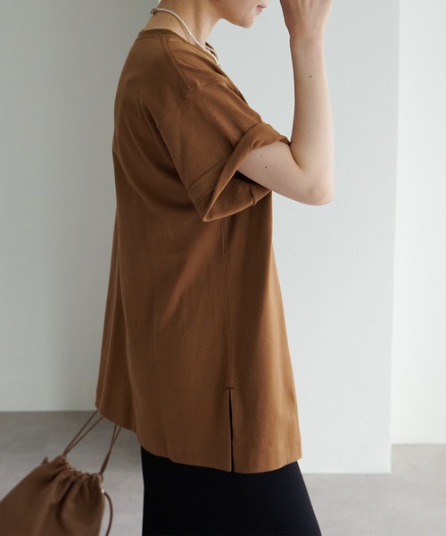 PUAL CE CIN(ピュアルセシン)の「機能素材フォトプリントTシャツ(Tシャツ/カットソー・レディース・ホワイト/グレー/オフホワイト/キャメル・FREE)」の13枚目の写真