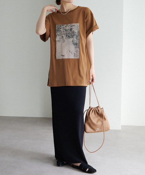 PUAL CE CIN(ピュアルセシン)の「機能素材フォトプリントTシャツ(Tシャツ/カットソー・レディース・ホワイト/グレー/オフホワイト/キャメル・FREE)」の15枚目の写真