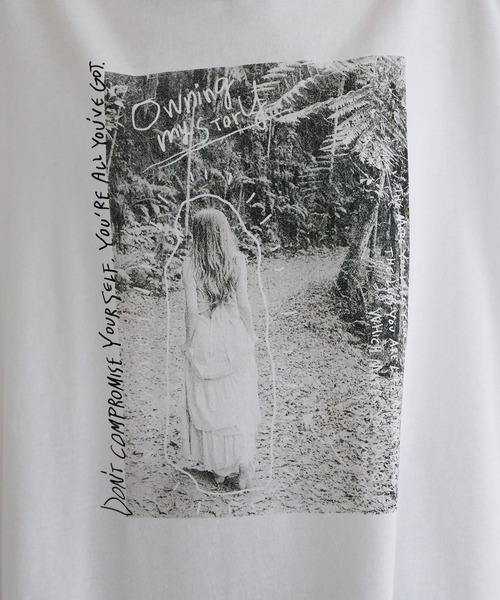 PUAL CE CIN(ピュアルセシン)の「機能素材フォトプリントTシャツ(Tシャツ/カットソー・レディース・ホワイト/グレー/オフホワイト/キャメル・FREE)」の11枚目の写真