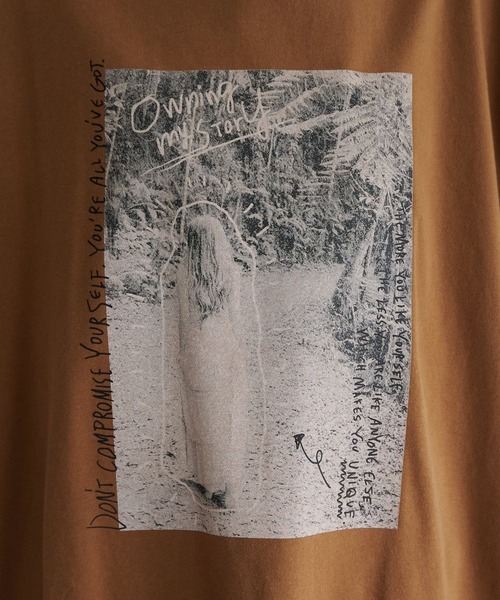 PUAL CE CIN(ピュアルセシン)の「機能素材フォトプリントTシャツ(Tシャツ/カットソー・レディース・ホワイト/グレー/オフホワイト/キャメル・FREE)」の18枚目の写真