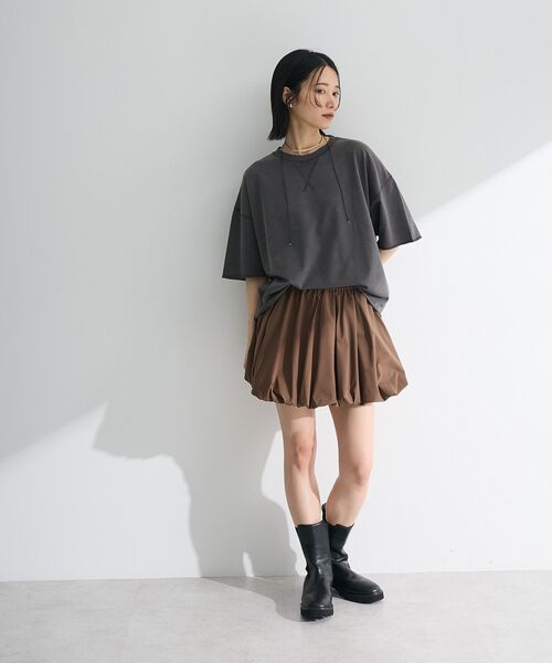 ELENCARE DUE（エレンカーレデュエ）の「・ELENCARE DUE バルーンミニスカート（スカート・レディース・ブラウン/ブラック/オフホワイト・FREE）」の4枚目の写真