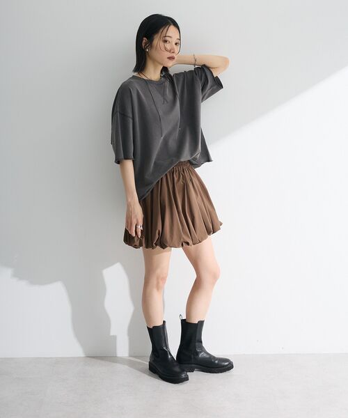 ELENCARE DUE（エレンカーレデュエ）の「・ELENCARE DUE バルーンミニスカート（スカート・レディース・ブラウン/ブラック/オフホワイト・FREE）」の5枚目の写真