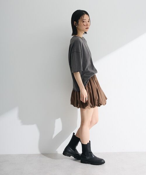 ELENCARE DUE（エレンカーレデュエ）の「・ELENCARE DUE バルーンミニスカート（スカート・レディース・ブラウン/ブラック/オフホワイト・FREE）」の6枚目の写真