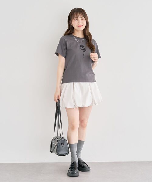 ELENCARE DUE（エレンカーレデュエ）の「・ELENCARE DUE バルーンミニスカート（スカート・レディース・ブラウン/ブラック/オフホワイト・FREE）」の19枚目の写真