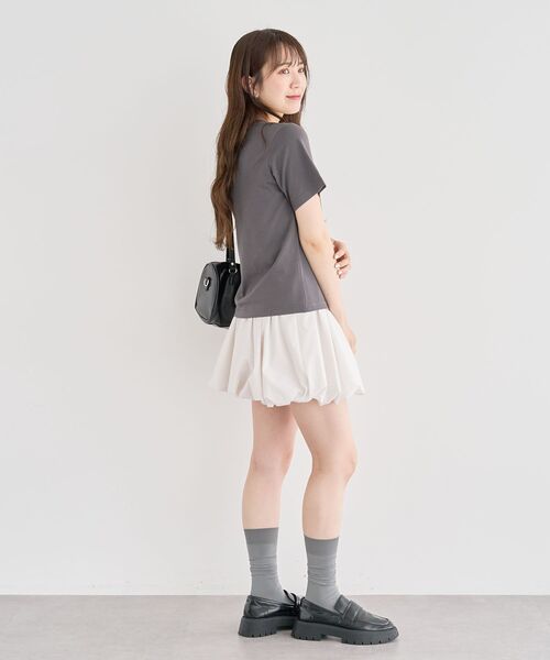 ELENCARE DUE（エレンカーレデュエ）の「・ELENCARE DUE バルーンミニスカート（スカート・レディース・ブラウン/ブラック/オフホワイト・FREE）」の20枚目の写真