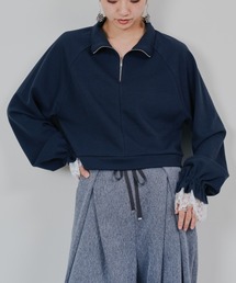 TEVALT（ヴァレット）の「ハーフジップ配色レーストップス（ジャージ）」