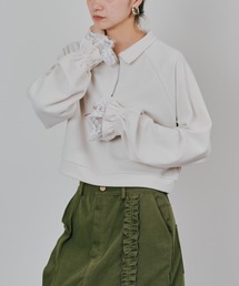 TEVALT | ハーフジップ配色レーストップス(ジャージ)