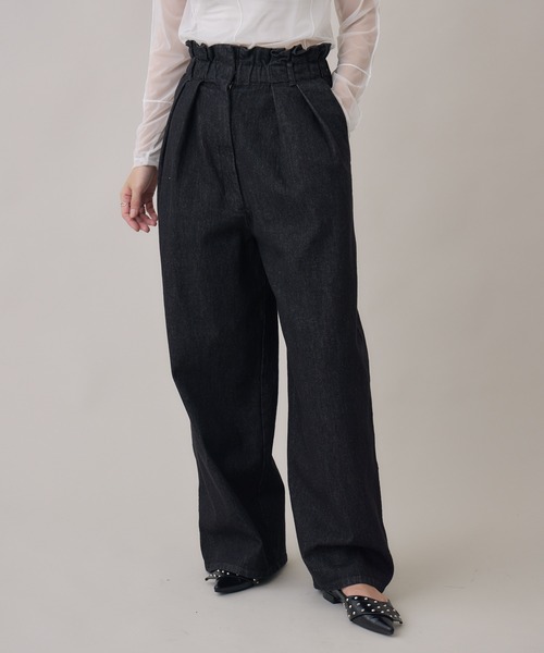 Paradise Picnic（パラダイスピクニック）の「cloche ウエストデザインイージーパンツ（その他パンツ・レディース・ブラック/ネイビー・FREE）」の8枚目の写真