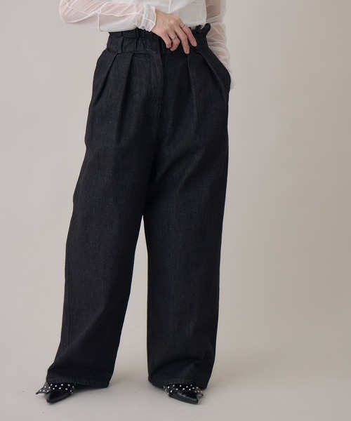 Paradise Picnic（パラダイスピクニック）の「cloche ウエストデザインイージーパンツ（その他パンツ・レディース・ブラック/ネイビー・FREE）」の10枚目の写真