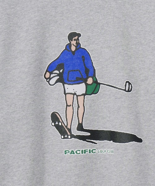 Pacific GOLF CLUB(パシフィックゴルフクラブ)の「SKATER SWEAT(スウェット・メンズ・オフホワイト/ミックスグレー・M/L/XL)」の4枚目の写真