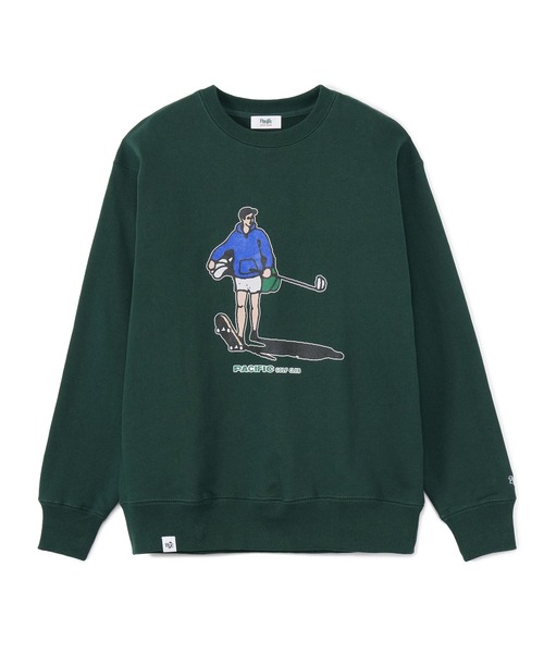 Pacific GOLF CLUB(パシフィックゴルフクラブ)の「SKATER SWEAT(スウェット・メンズ・オフホワイト/ミックスグレー・M/L/XL)」の8枚目の写真