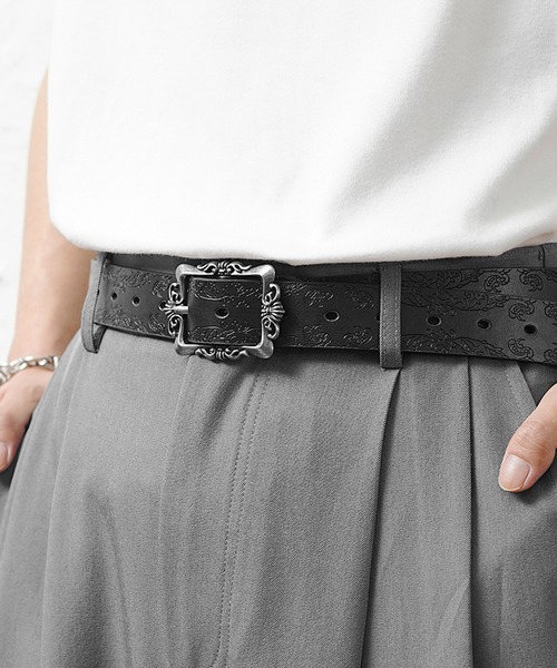 MinoriTY（マイノリティ）の「【MinoriTY】レリーフPUレザーベルト メンズ（ベルト・メンズ・ブラウン/ブラック・FREE）」の4枚目の写真