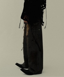 DOUBLE KNEE DENIM PANTS