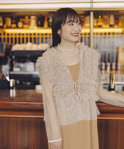 LOWRYS FARM（ローリーズファーム）の「チュールフリルベストセット