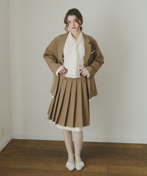 idem（イデム）の「layered medium pleats skirt / レイヤード風ミディスカート（スカート）」