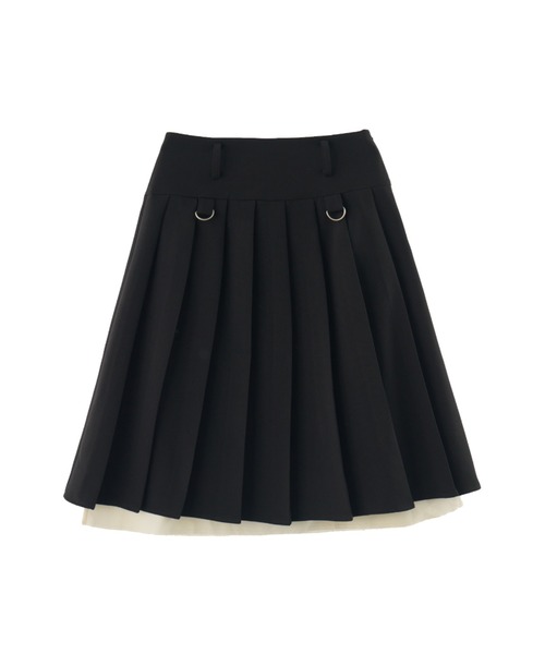 idem（イデム）の「layered medium pleats skirt / レイヤード風ミディ