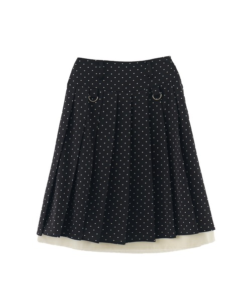 idem（イデム）の「layered medium pleats skirt / レイヤード風ミディ