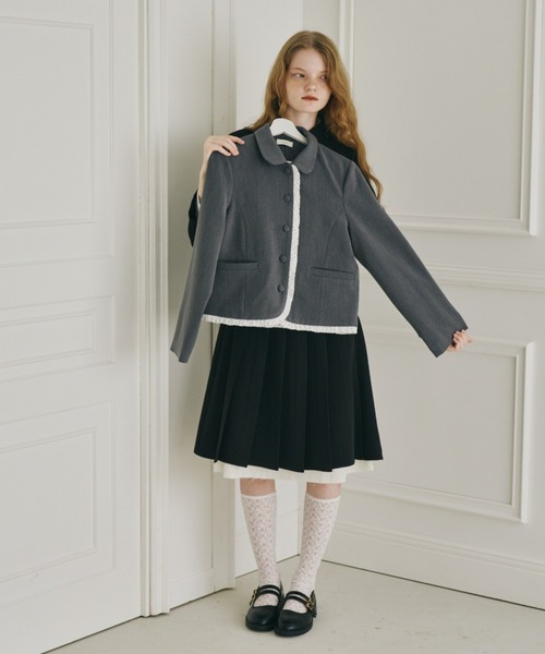 idem（イデム）の「layered medium pleats skirt / レイヤード風ミディスカート（スカート・レディース・グレー/グリーン/ブラック/その他/モカ/ベージュ・FREE）」の18枚目の写真