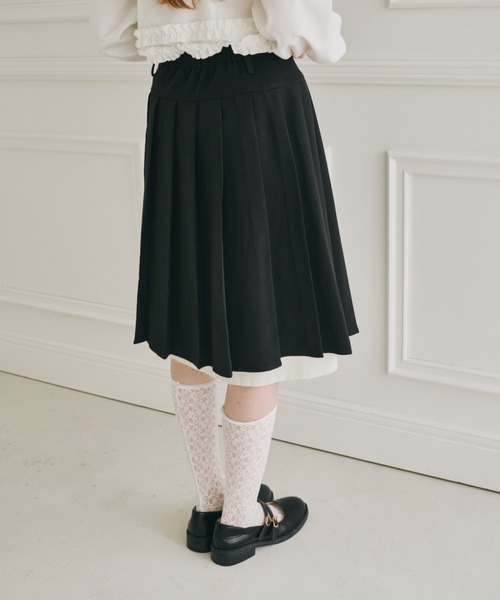idem（イデム）の「layered medium pleats skirt / レイヤード風ミディスカート（スカート・レディース・グレー/グリーン/ブラック/その他/モカ/ベージュ・FREE）」の21枚目の写真