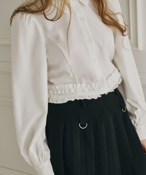 idem（イデム）の「layered medium pleats skirt / レイヤード風ミディ