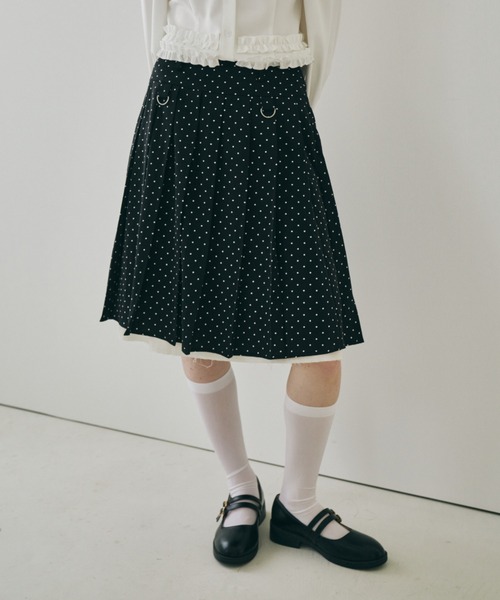 idem レイヤード風ミディスカート layered medium pleats skirt / レイヤード風ミディスカート（スカート