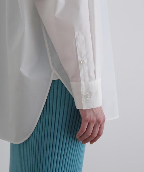 LE PHIL(ルフィル)の「◆ラスターブロードバックスリットブラウス(シャツ/ブラウス・レディース・ホワイト/ブルー/ブラック・F)」の14枚目の写真