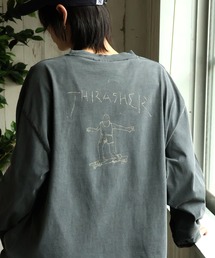 【THRASHER/スラッシャー】マークゴンザレスアート ピグメント加工 ロングスリーブTシャツ