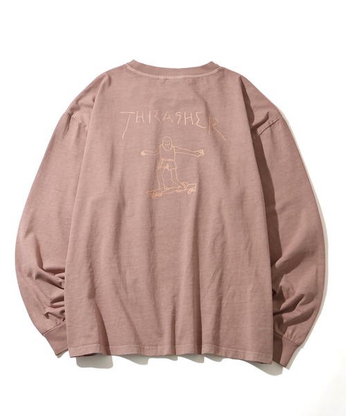 THRASHER(スラッシャー)の「【THRASHER/スラッシャー】マークゴンザレスアート ピグメント加工 ロングスリーブTシャツ(Tシャツ/カットソー・メンズ・チャコール/ネイビー/ブラウン/ピンク・M/L/XL)」の9枚目の写真