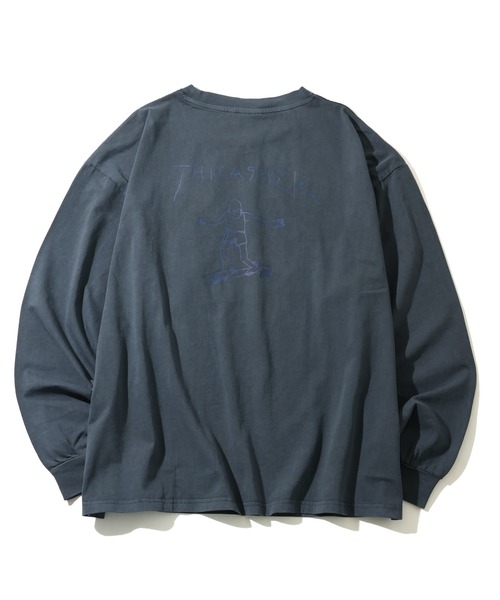 THRASHER(スラッシャー)の「【THRASHER/スラッシャー】マークゴンザレスアート ピグメント加工 ロングスリーブTシャツ(Tシャツ/カットソー・メンズ・チャコール/ネイビー/ブラウン/ピンク・M/L/XL)」の7枚目の写真
