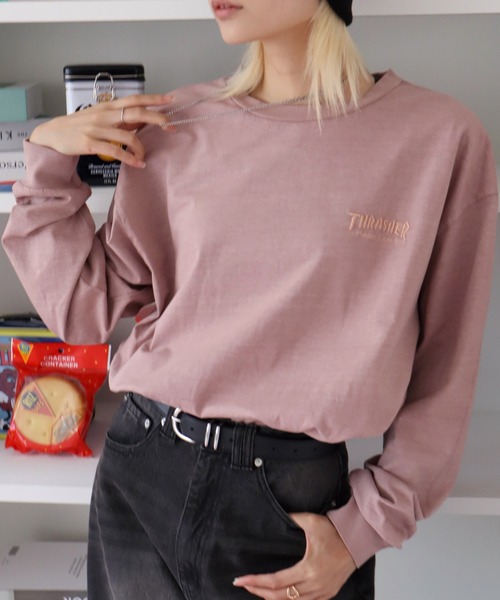 THRASHER(スラッシャー)の「【THRASHER/スラッシャー】マークゴンザレスアート ピグメント加工 ロングスリーブTシャツ(Tシャツ/カットソー・メンズ・チャコール/ネイビー/ブラウン/ピンク・M/L/XL)」の17枚目の写真